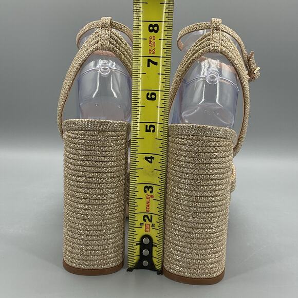 NEW Steve Madden Women’s Laurel Platform Sandals Gold Size 9M - Picture 4 of 10